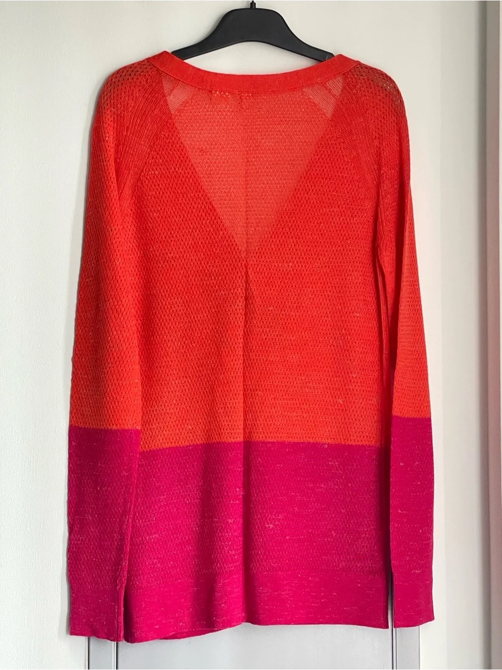 NWOT ANTHROPOLOGIE MOTH Orange & Pink Open Cardigan Sweater - Picture 8 of 12